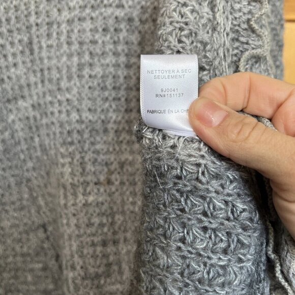 Moth Womens Small Cocoon Ruffle Cardigan Flutter Sleeve Boho Waffle Knit Sweater - Picture 5 of 5